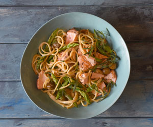 Creamy Salmon and Saffron Spaghetti